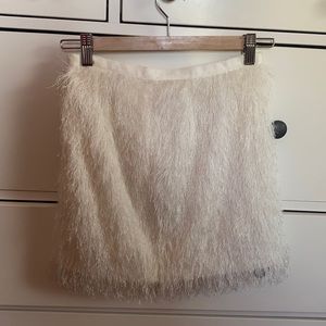 H&M fringe skirt - cream white